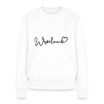 Battements de cœur de Wroclaw - Pull Premium bio Femme - blanc - Devant - Julia (174cm)
