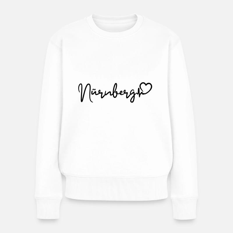 Nürnberg Herzschlag - Frauen Premium Bio Pullover - Weiß