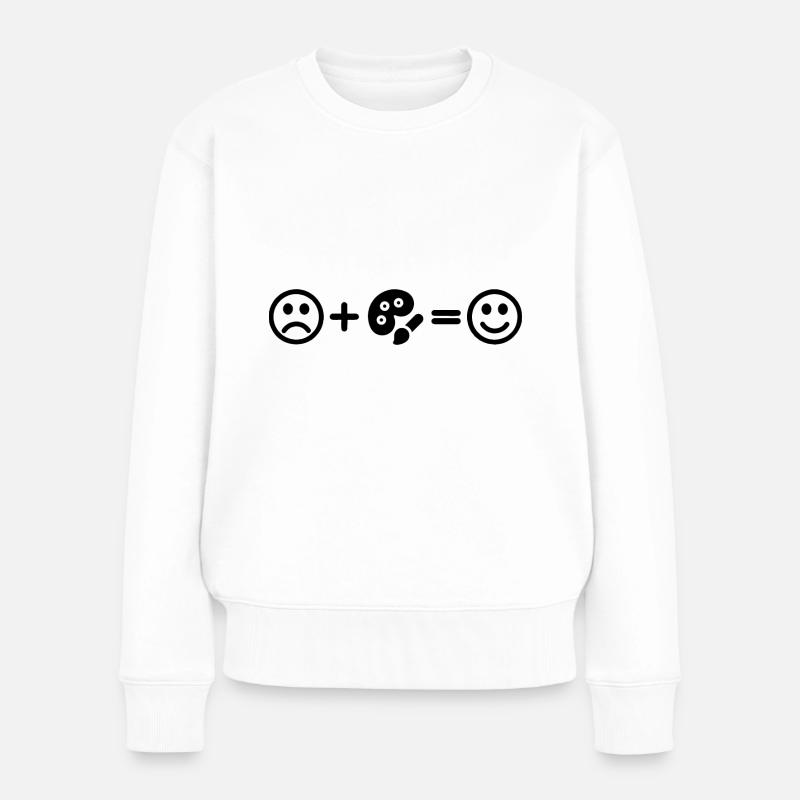 Artiste Smiley - Pull Premium bio Femme - blanc