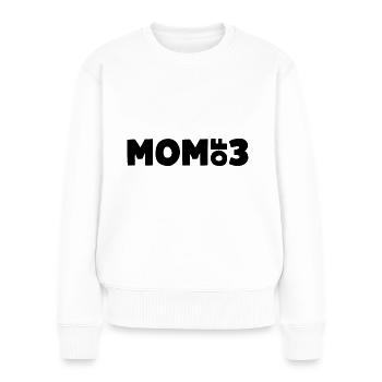 Mom of 3 - Women's Premium Organic Jumper - white - Front - Julia (174cm)