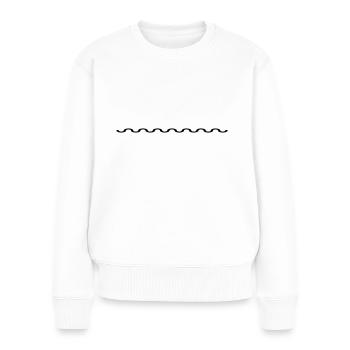 Souligné enroulé pour concevoir vous-même - Pull Premium bio Femme - blanc - Devant - Julia (174cm)