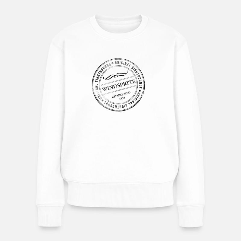 Windsprite Rubber Stamp - Frauen Premium Bio Pullover - Weiß