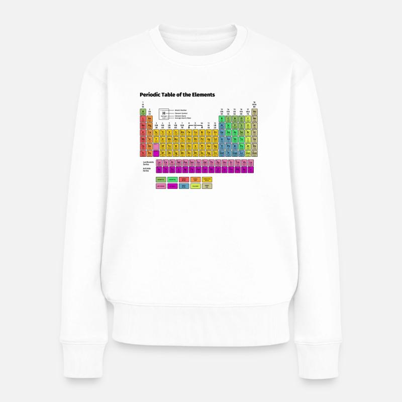 Tableau périodique des éléments - Pull Premium bio Femme - blanc