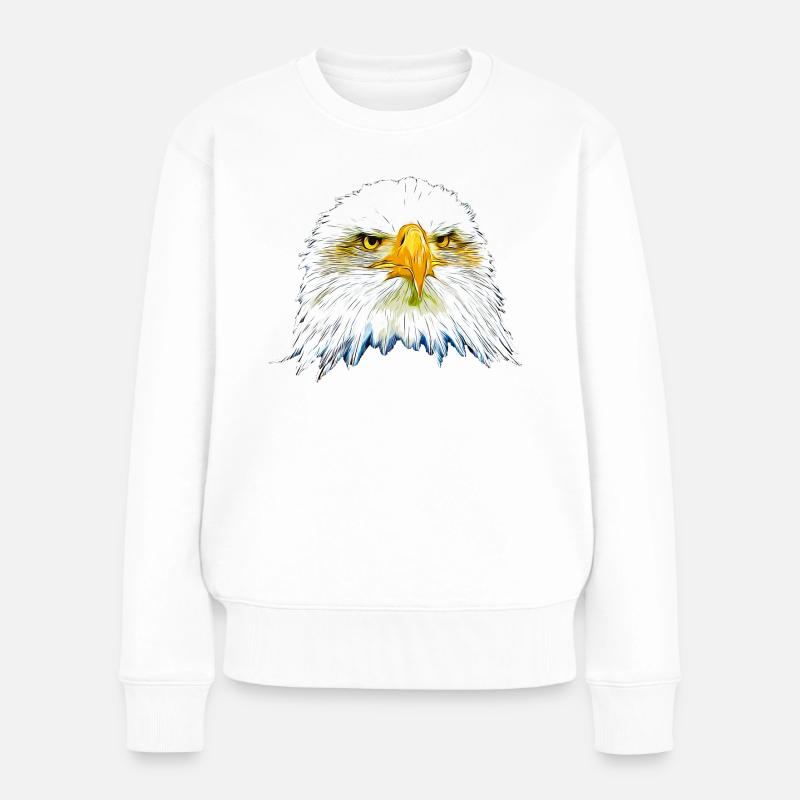 gxp adler weißkopfseeadler vector art - Frauen Premium Bio Pullover - Weiß