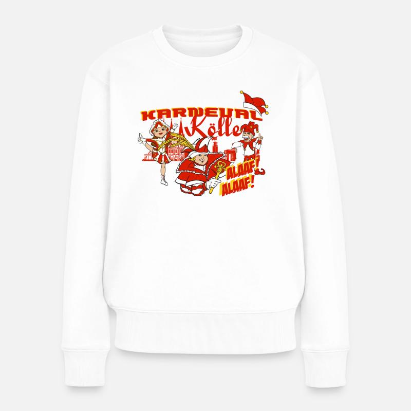 Karneval in Kölle - Kölle alaaf Kölle alaaf - Frauen Premium Bio Pullover - Weiß