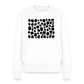 Cow Spots Cow Pattern Cow Spots Dalmatian Fur - Women's Premium Organic Jumper - white - Front - Julia (174cm)