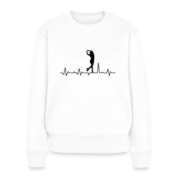 Roller Skating Heartbeat EKG Roller Girl Geschenk - Frauen Premium Bio Pullover - Weiß - Vorne - Julia (174cm)