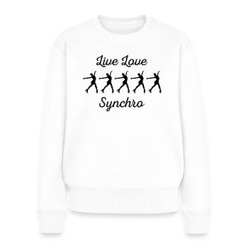 Synchronized Ice Skating Figure Skater Skate Mom - Women's Premium Organic Jumper - white - Front - Julia (174cm)