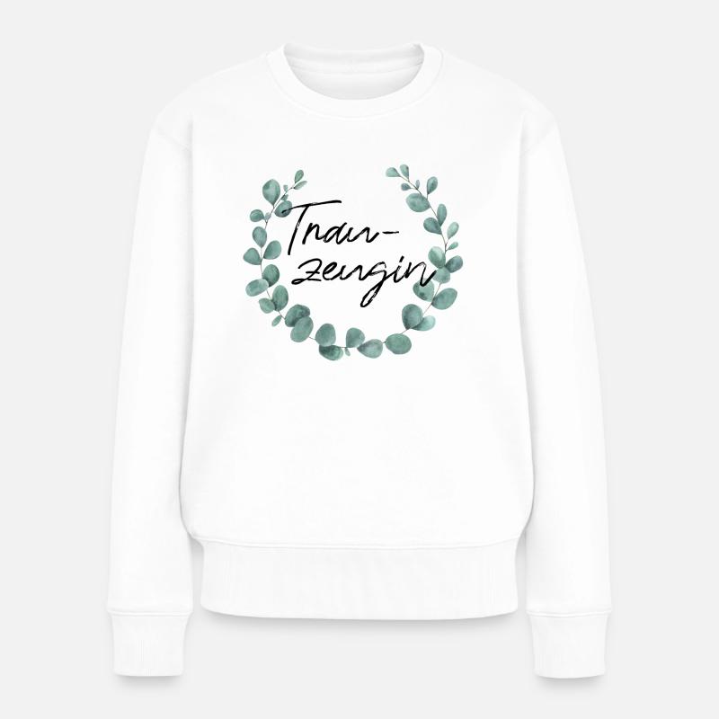 Trauzeugin - Junggesellinnenabschied - Frauen Premium Bio Pullover - Weiß