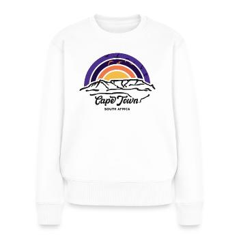 Cape Town Kapstadt Südafrika Tafelberg Wandern - Frauen Premium Bio Pullover - Weiß - Vorne - Julia (174cm)