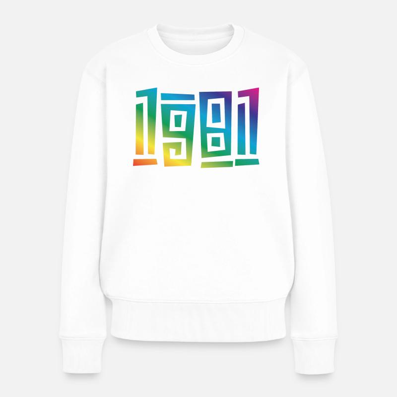 1981 Année de naissance - Pull Premium bio Femme - blanc