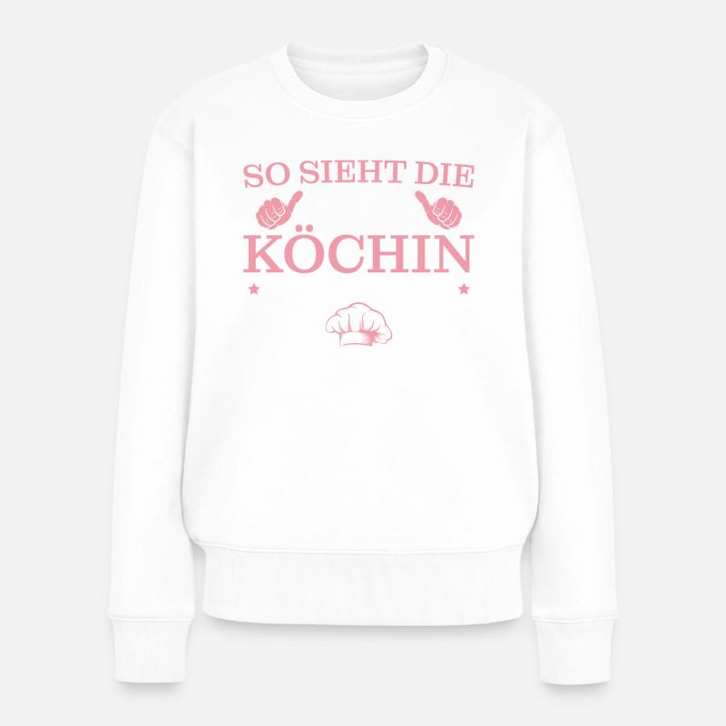 Beste Köchin der Welt Hobbyköchin Geschenk - Frauen Premium Bio Pullover - Weiß