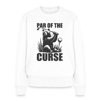 Par of the Curse Funny Bear Golf - Women's Premium Organic Jumper - white - Front - Julia (174cm)