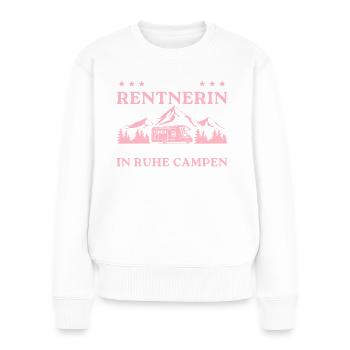 Rente Wohnmobil Camping Rentnerin - Frauen Premium Bio Pullover - Weiß - Vorne - Julia (174cm)
