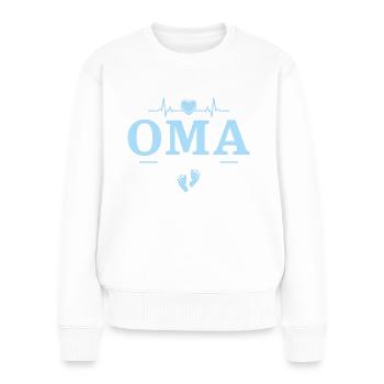 Oma est. 2025 Babyparty Geschenk - Frauen Premium Bio Pullover - Weiß - Vorne - Julia (174cm)