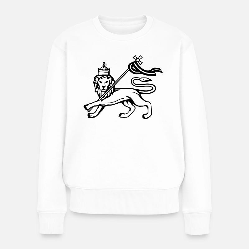 Lion of Judah - Frauen Premium Bio Pullover - Weiß