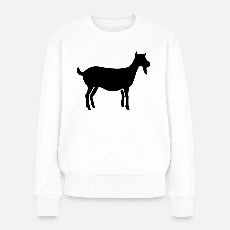 Chèvre - Pull Premium bio Femme - blanc
