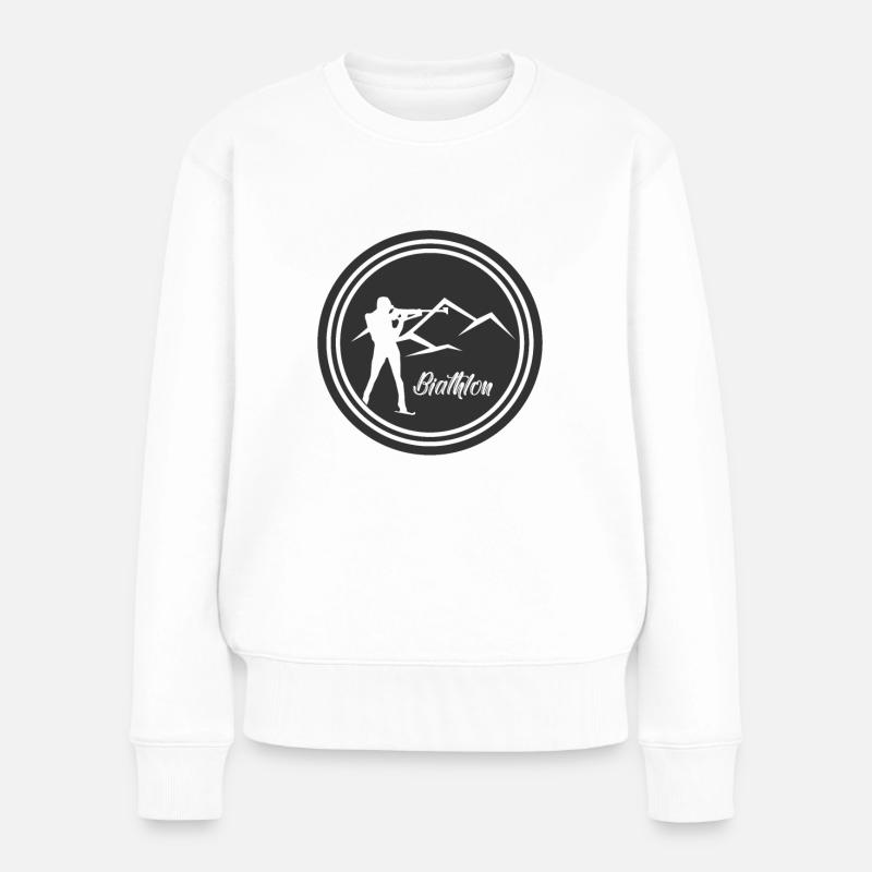 Le biathlon - Pull Premium bio Femme - blanc