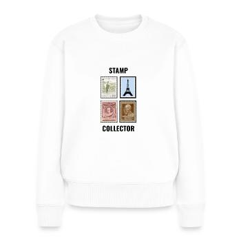 Stamp Collecting Collector Philatelist - Women's Premium Organic Jumper - white - Front - Julia (174cm)