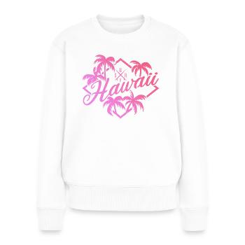 Hawaii Surf Pink - Pull Premium bio Femme - blanc - Devant - Julia (174cm)