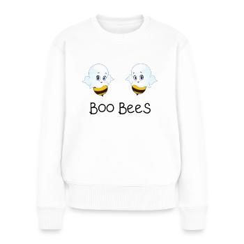 Boo Bees Halloween Geist Biene Geschenkidee Party - Frauen Premium Bio Pullover - Weiß - Vorne - Julia (174cm)