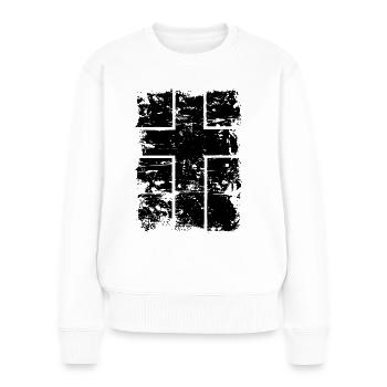 2reborn Kreuzritter Templer Paladin - Frauen Premium Bio Pullover - Weiß - Vorne - Julia (174cm)