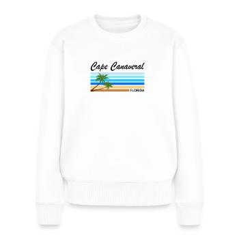 Cape Canaveral Florida USA Strand - Frauen Premium Bio Pullover - Weiß - Vorne - Julia (174cm)