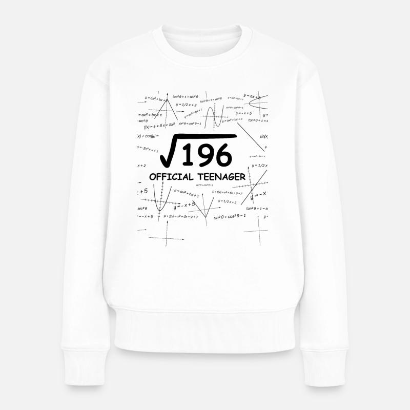 14e anniversaire 14 ans cadeau adolescent maths - Pull Premium bio Femme - blanc