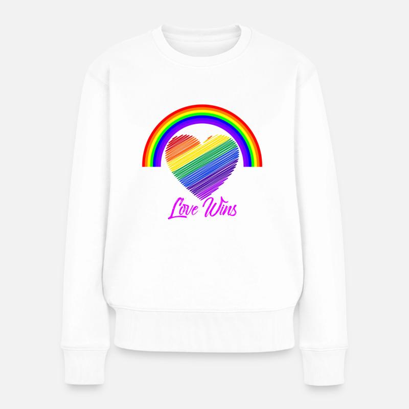 Pride Pride Pride, Designs des Monats - Frauen Premium Bio Pullover - Weiß