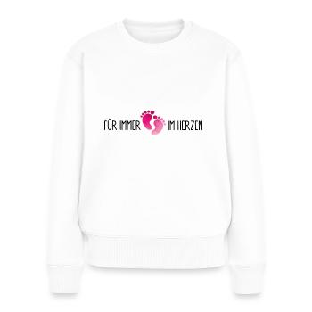 verstorbene Tochter Liebe Herz Trauer Abschied Tod - Frauen Premium Bio Pullover - Weiß - Vorne - Julia (174cm)