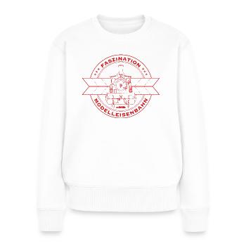 Märklin Faszination Modelleisenbahn Dampflok - Frauen Premium Bio Pullover - Weiß - Vorne - Julia (174cm)