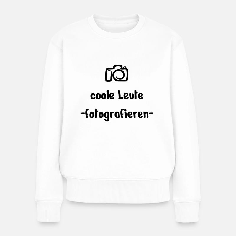 Fotografie - Frauen Premium Bio Pullover - Weiß