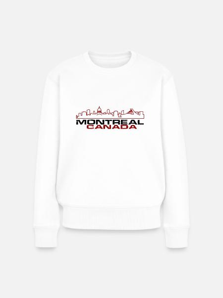 Montreal - Frauen Premium Bio Pullover - Weiß