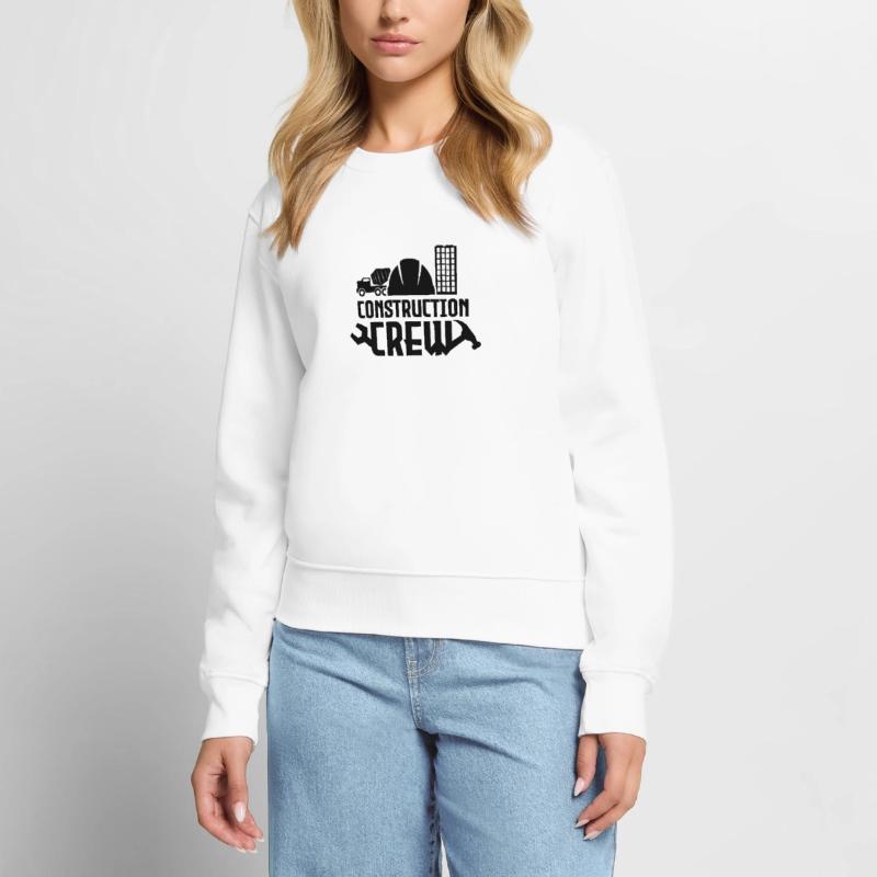 Construction workers team profession building construction site construction work Women's Premium Organic Jumper
