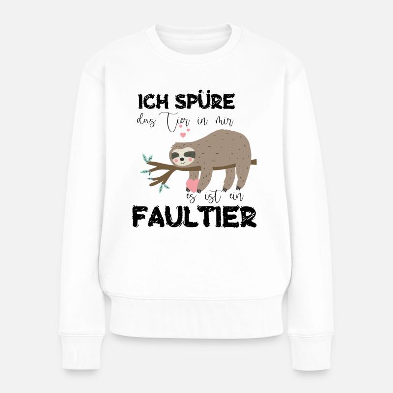 das Tier in mir - Frauen Premium Bio Pullover - Weiß