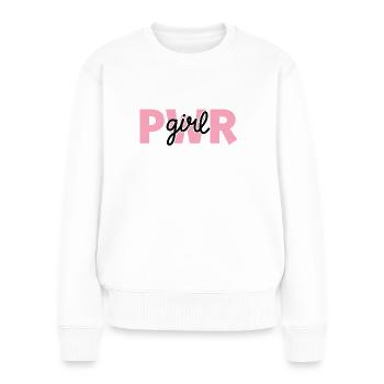 Girl Power - Pull Premium bio Femme - blanc - Devant - Julia (174cm)