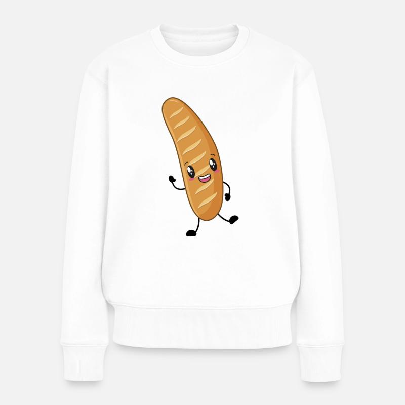 Baguette - Frauen Premium Bio Pullover - Weiß