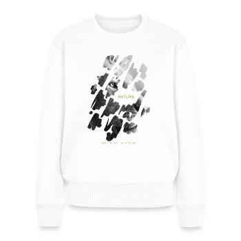 Nature - Pull Premium bio Femme - blanc - Devant - Julia (174cm)