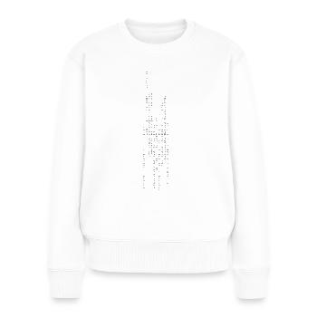 Düsseldorf vertikal - Frauen Premium Bio Pullover - Weiß - Vorne - Julia (174cm)