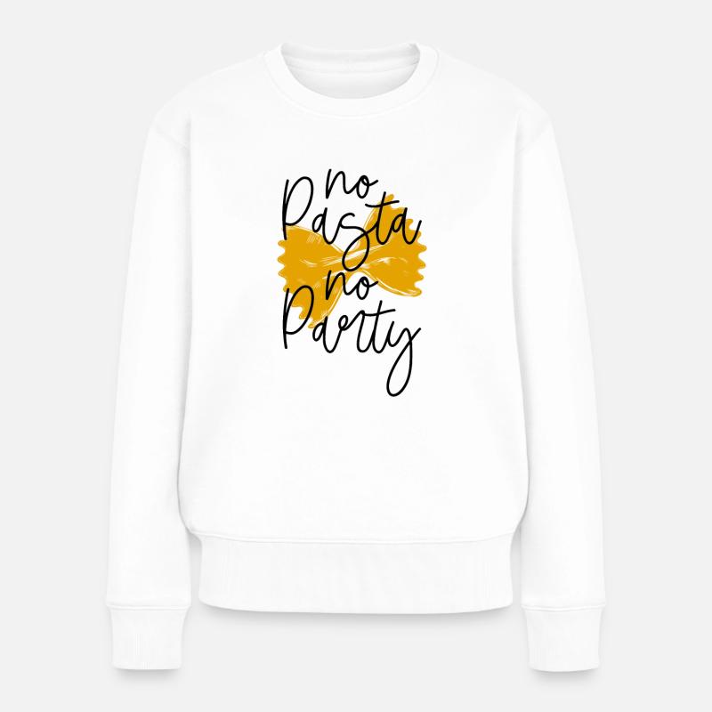 Pasta Nudeln - Frauen Premium Bio Pullover - Weiß