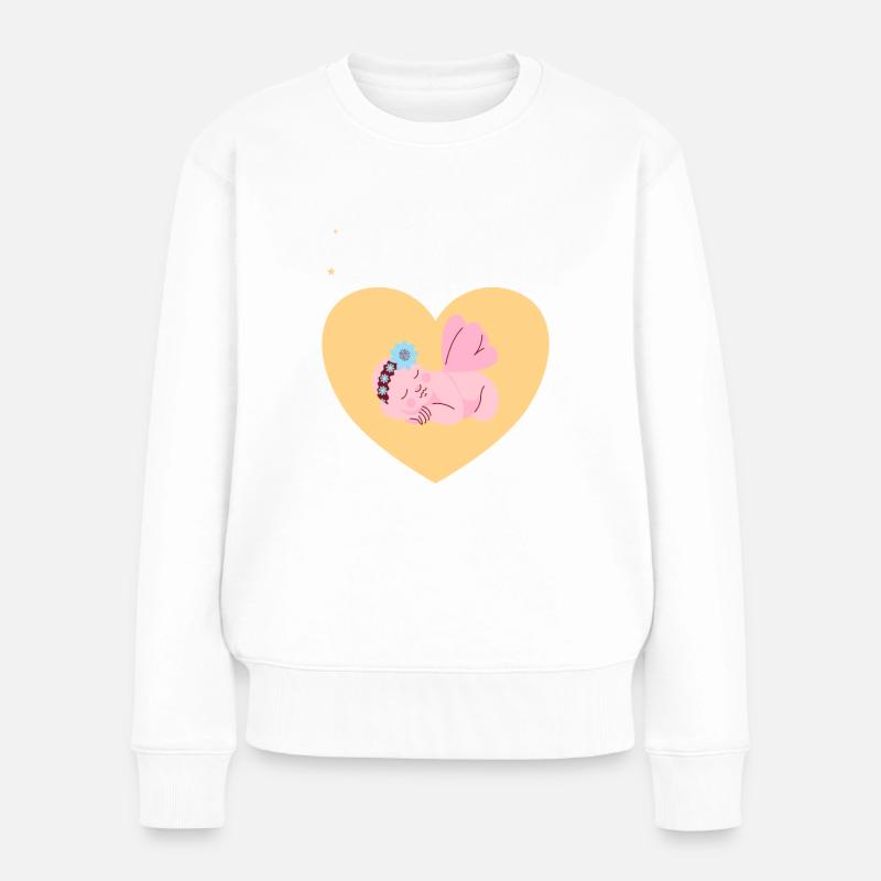 Sternchenmama - Frauen Premium Bio Pullover - Weiß
