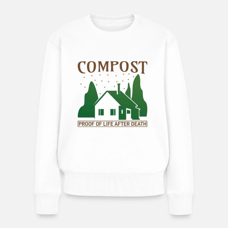 Garten Gärtnerei Gartenanlage - Frauen Premium Bio Pullover - Weiß