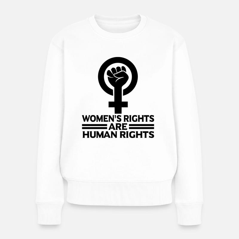 Feministin Feminismus Emanzipation Geschenk - Frauen Premium Bio Pullover - Weiß