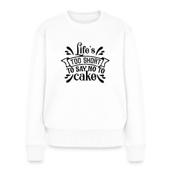 Gâteau pâtissier pâtissier pâtissier - Pull Premium bio Femme - blanc - Devant - Julia (174cm)