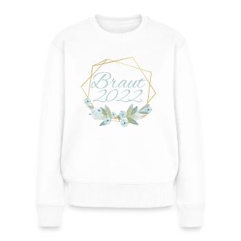 Blue Eucalyptus Boho - Bride 2022 - Women's Premium Organic Jumper - white - Front - Julia (174cm)