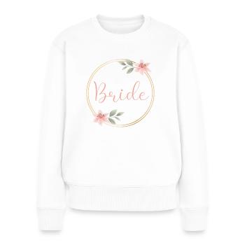 Eucalyptus rose - Bride - Pull Premium bio Femme - blanc - Devant - Julia (174cm)