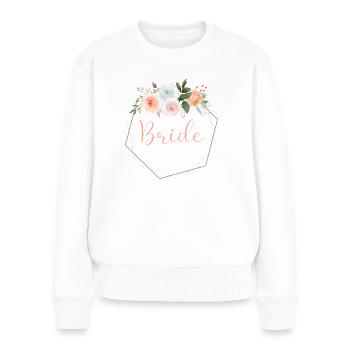Bunte Rosen - Bride - 12 - Frauen Premium Bio Pullover - Weiß - Vorne - Julia (174cm)