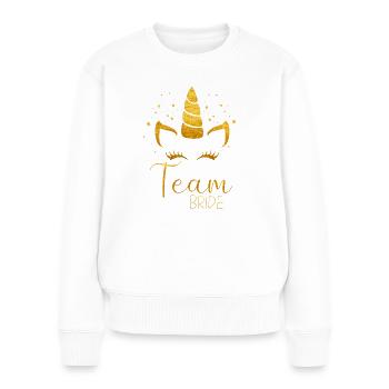 Einhorn Lady - Équipe Bride - Pull Premium bio Femme - blanc - Devant - Julia (174cm)