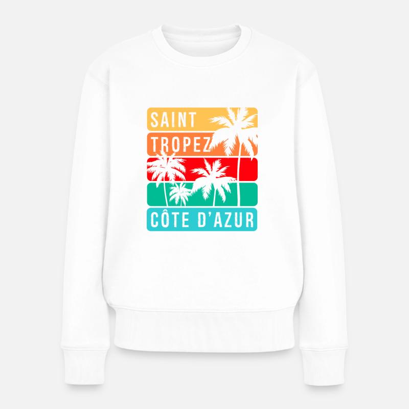 Saint Tropez - Frauen Premium Bio Pullover - Weiß