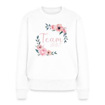 Rose Frame - Team Bride - Women's Premium Organic Jumper - white - Front - Julia (174cm)